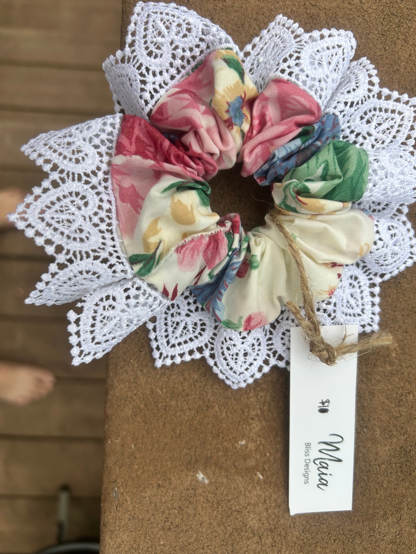 Flower 2 - scrunchie