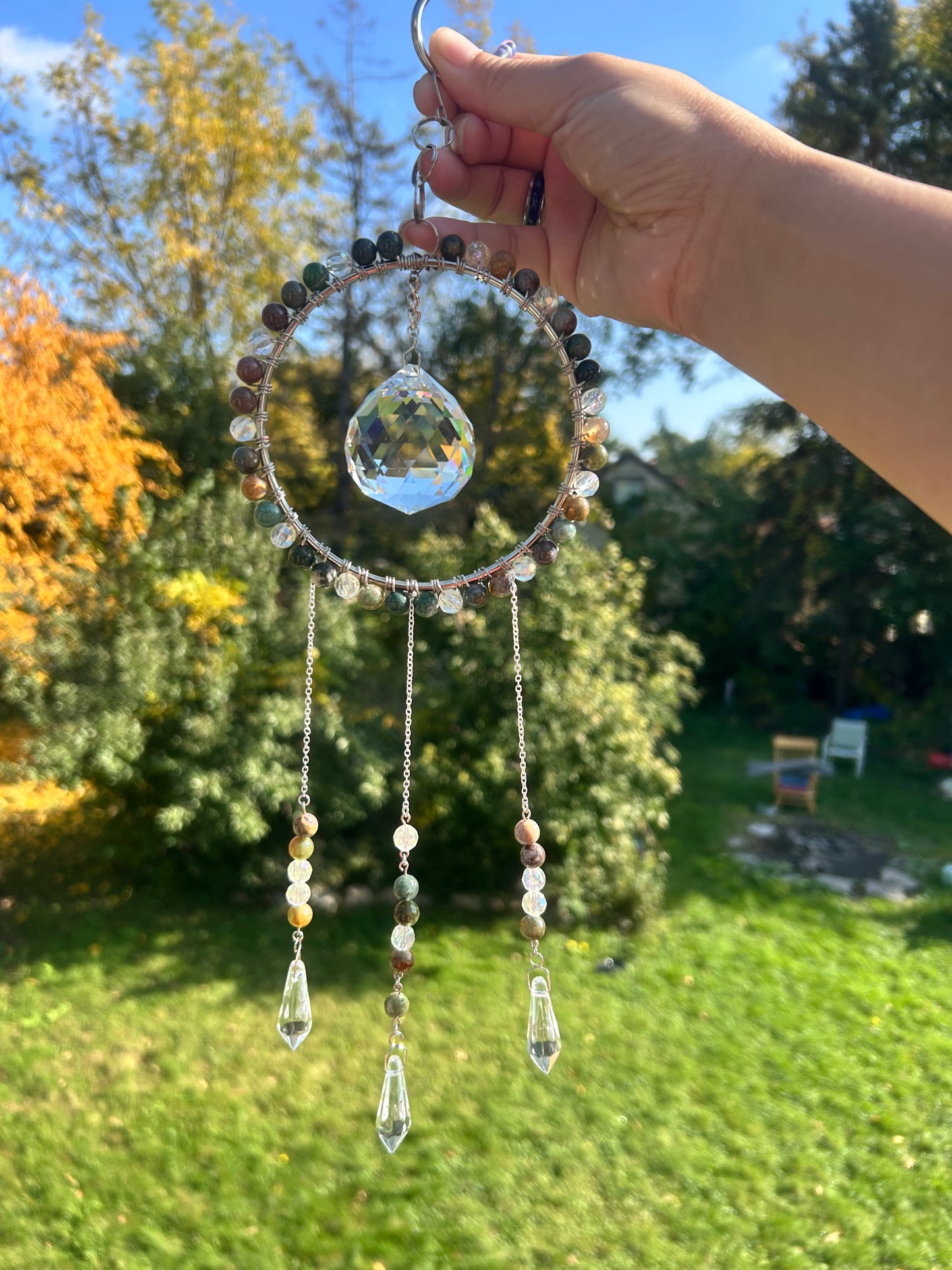 Indian Agate Suncatcher