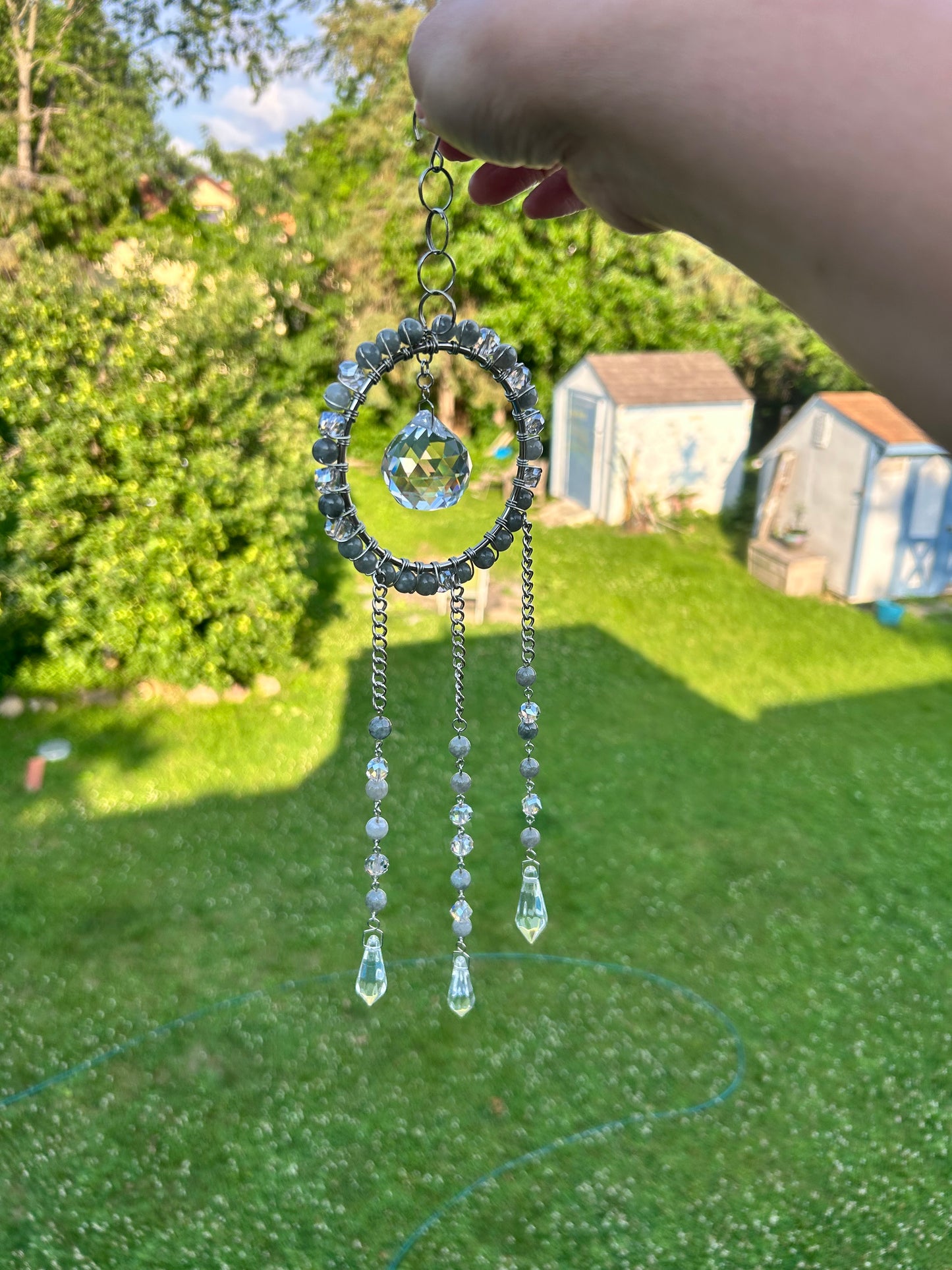 Burma Jade Beads Suncatcher